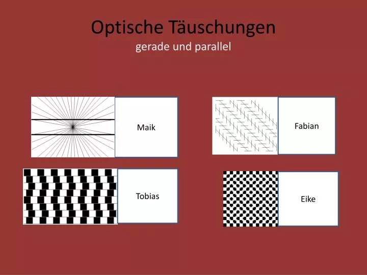 optische t uschungen gerade und parallel