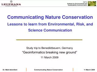 Communicating Nature Conservation