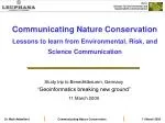 Communicating Nature Conservation - slide 1