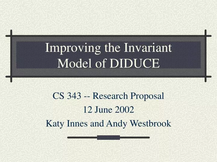 improving the invariant model of diduce