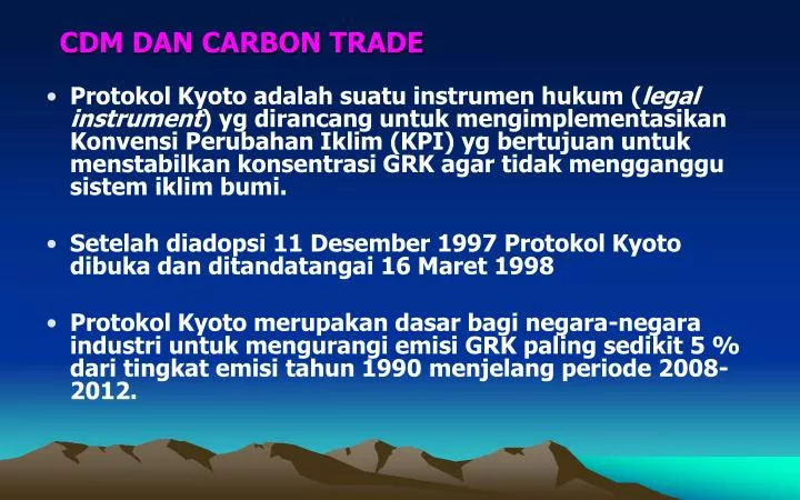 cdm dan carbon trade