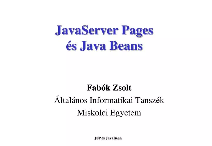 javaserver pages s java beans