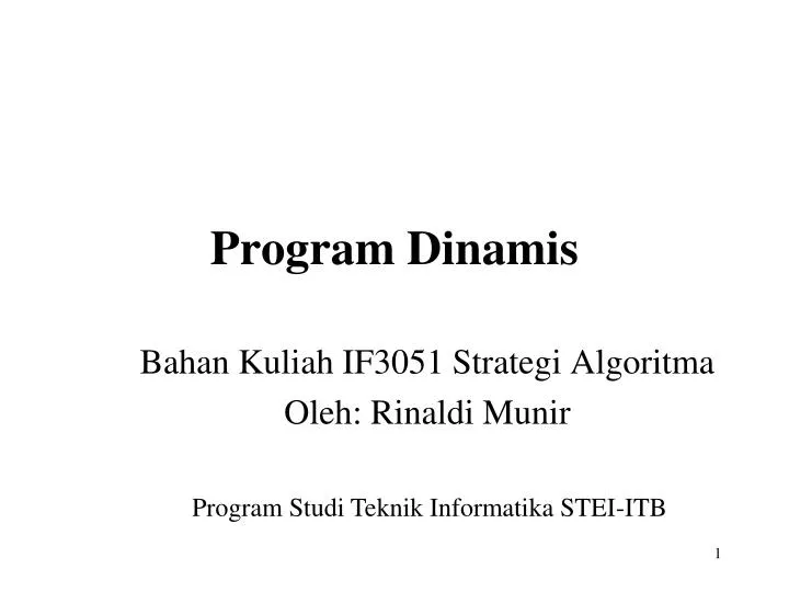 program dinamis