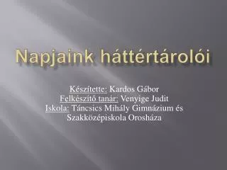napjaink h tt rt rol i