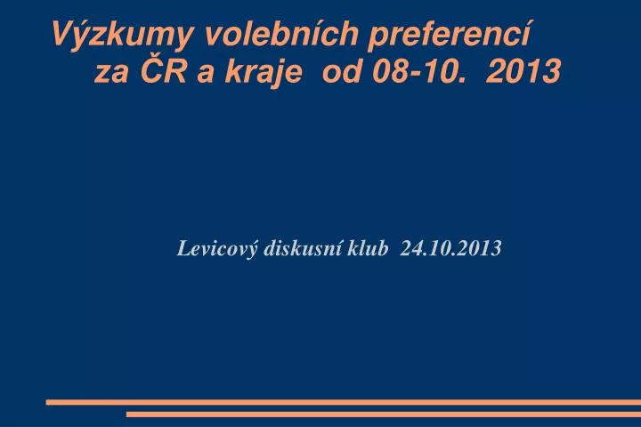 levicov diskusn klub 24 10 2013