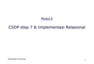modul 6 csdp step 7 implementasi relasional