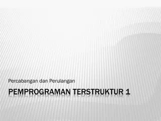 percabangan dan perulangan