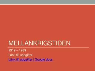 mellankrigstiden