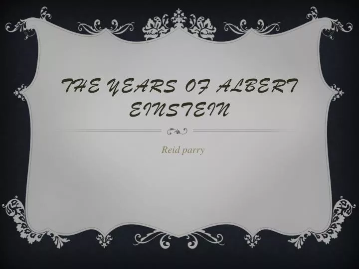 the years of albert einstein