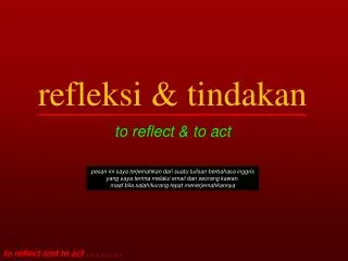 refleksi tindakan