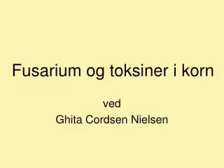 fusarium og toksiner i korn