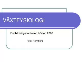 v xtfysiologi