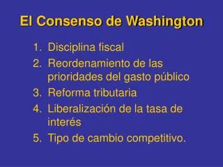 el consenso de washington