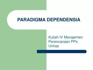 paradigma dependensia