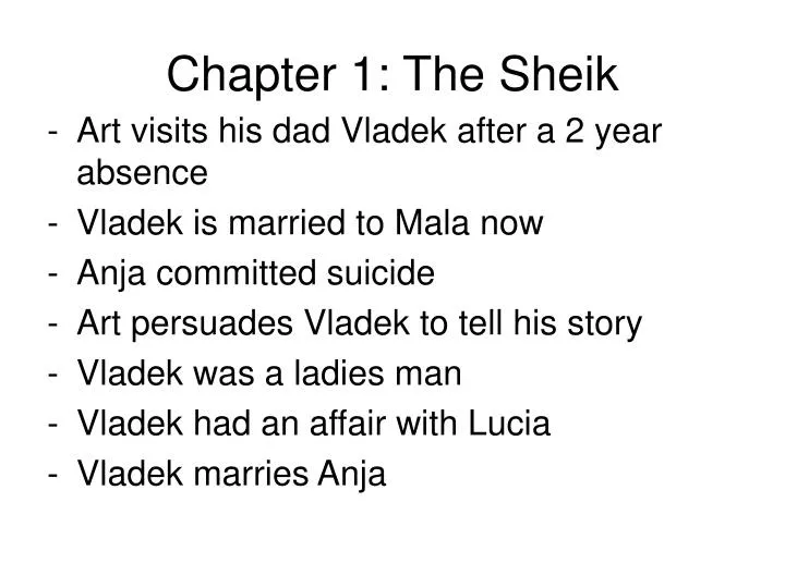 chapter 1 the sheik