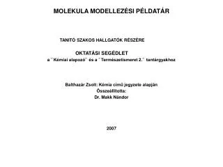 molekula modellez si p ldat r