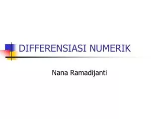 differensiasi numerik