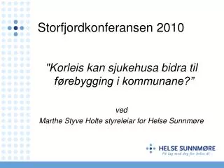 storfjordkonferansen 2010