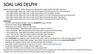 soal uas delphi