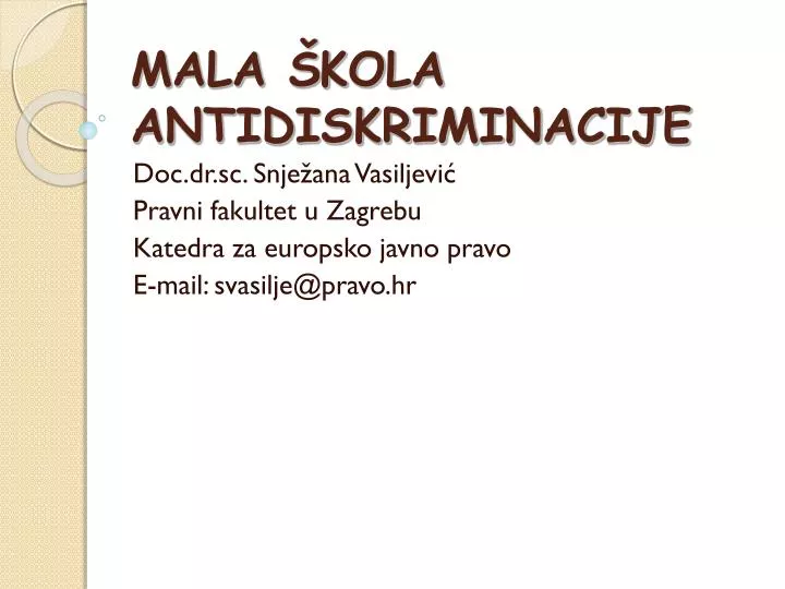 mala kola antidiskriminacije