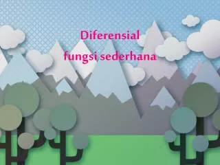 diferensial fungsi sederhana