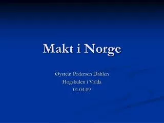 makt i norge