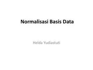 normalisasi basis data