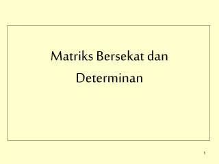 matriks bersekat dan determinan