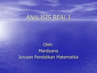 analisis real i