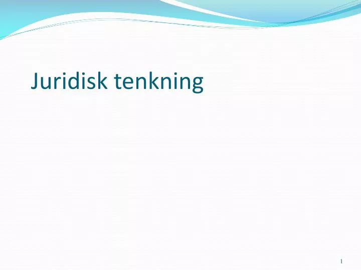 juridisk tenkning