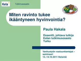 miten ravinto tukee ik ntyneen hyvinvointia