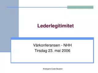 lederlegitimitet