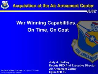 Acquisition at the Air Armament Center