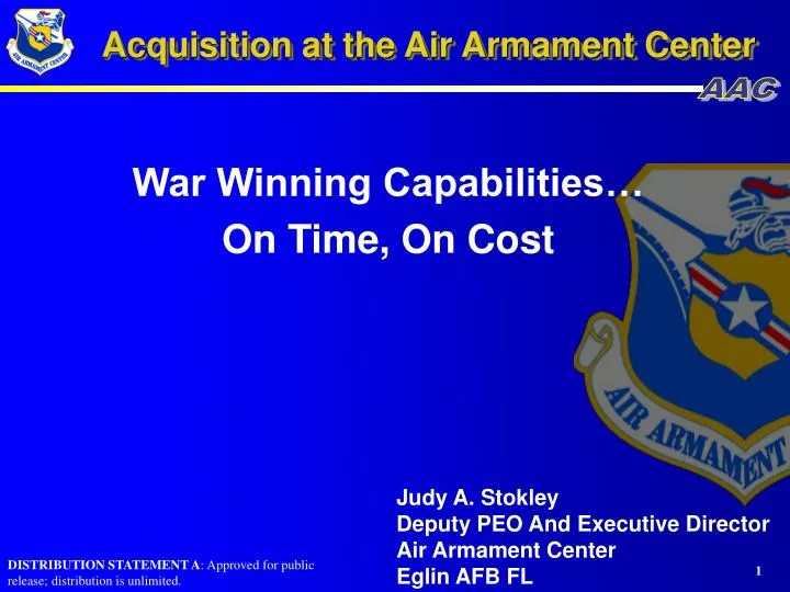 acquisition at the air armament center