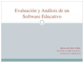 evaluaci n y an lisis de un software educativo