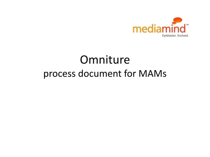 omniture process document for mams