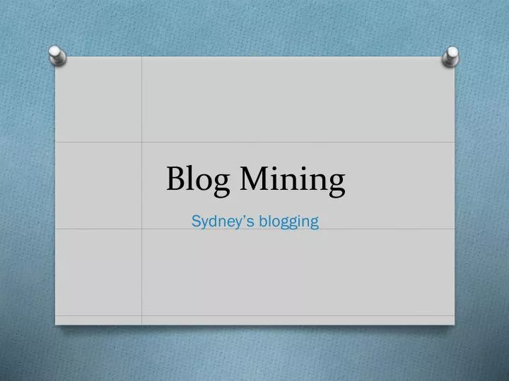 blog mining