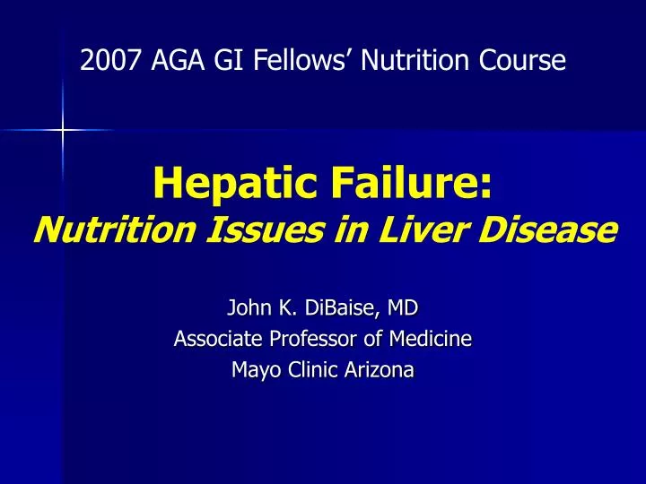 hepatic failure nutrition issues in liver disease