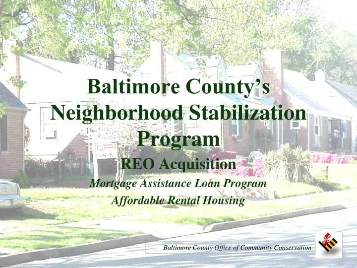 baltimore county s neighborhood stabilization program
