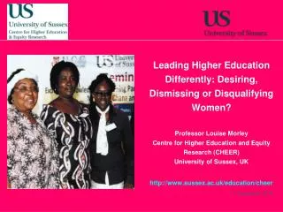 Leading Higher Education Differently: Desiring, Dismissing or Disqualifying Women?