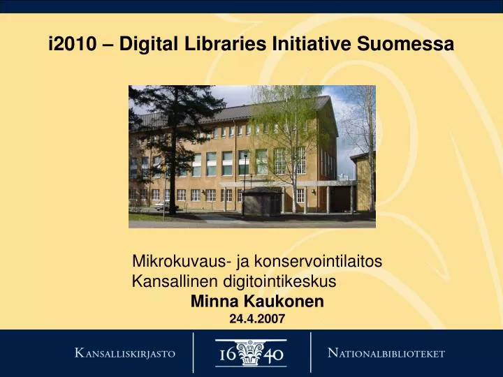 i2010 digital libraries initiative suomessa