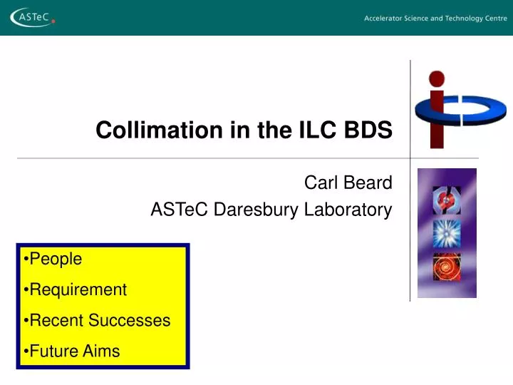 collimation in the ilc bds