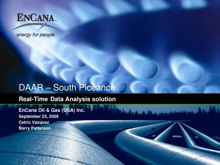 daar south piceance real time data analysis solution