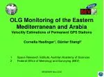 Monitoring Velocity Estimations of Permanent GPS Stations in the Eastern Mediterranean Region - slide 1