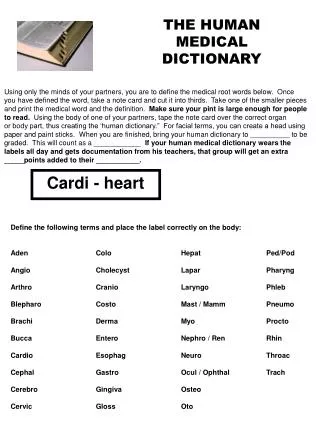THE HUMAN MEDICAL DICTIONARY