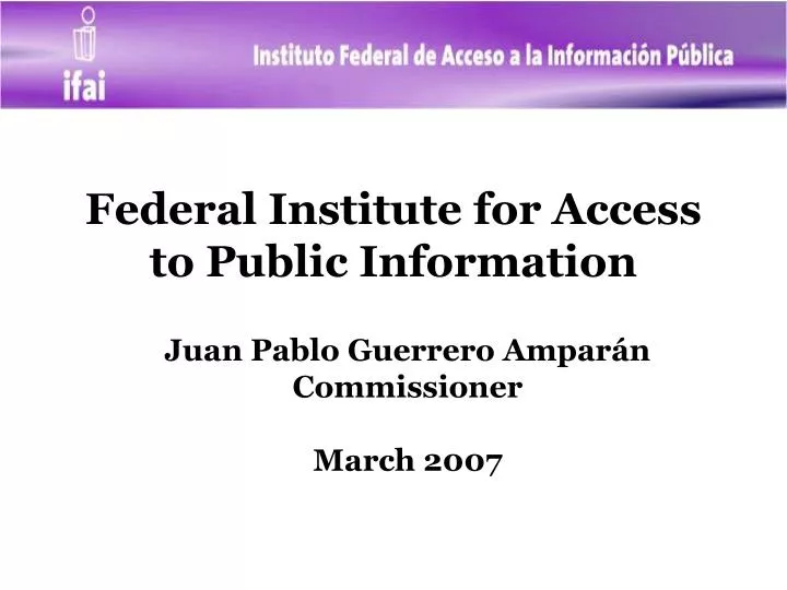 federal institute for access to public information