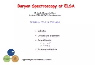 Baryon Spectroscopy at ELSA