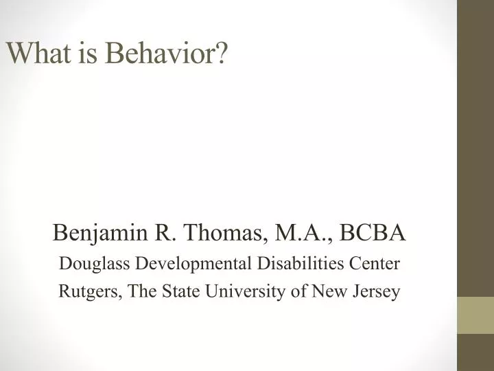 what is behavior