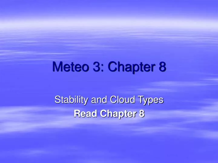 meteo 3 chapter 8