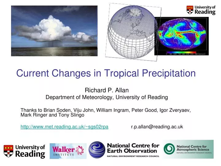 current changes in tropical precipitation